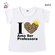 Blusa Feminina Plus Size Professora Profissão Pedagogia K648