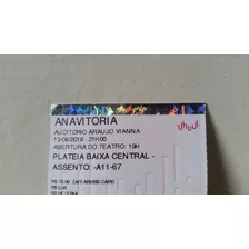 Anavitória -ingresso Antigo Do Show Em Porto Alegre 13/06/19