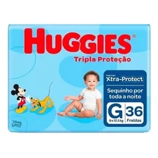 Fraldas Huggies Tripla Proteção G 36 U