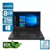 Notebook Lenovo T480 Core I5 8ª Ger 8gb 256gb Ssd Windows 10 Cor Preto