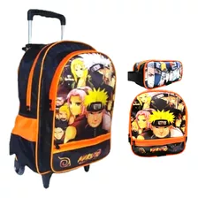 Mochila Naruto Akatsuki Bolsa Infantil Menino Rodinhas