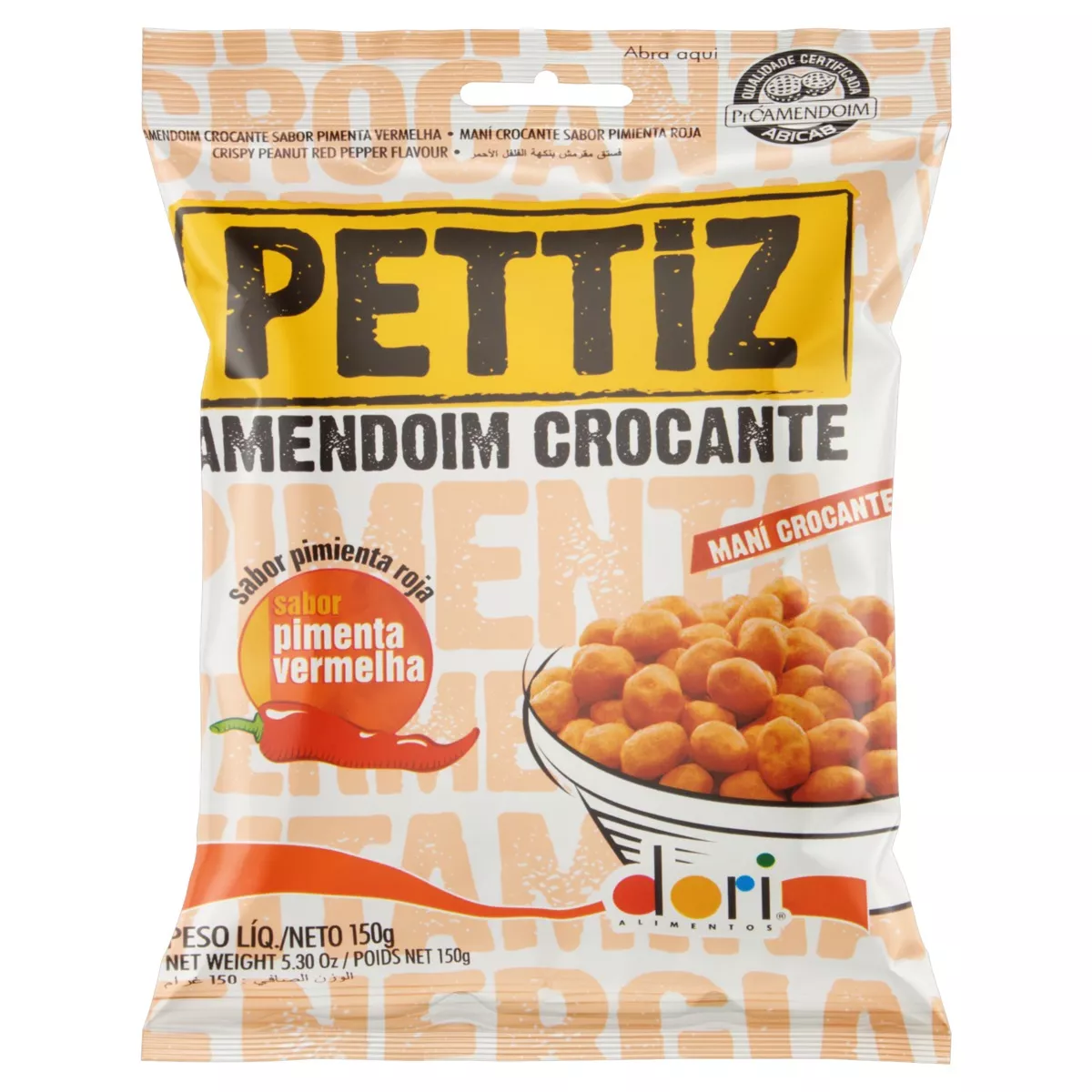 Amendoim Dori Pettiz Crocante Sabor Pimenta-vermelha 150 G