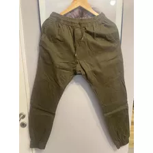 Pantalon Cargo Hollister, Verde Militar, Talle M, Sin Uso.