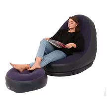 Sillón Inflable Impermeable Y Reposapiés 