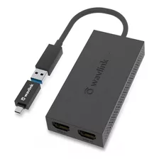 Adaptador De Video Dual Hdmi A Usb + Adaptador Usb C