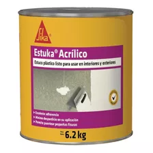 Sika Estuka Acrílico Estuco Para Interiores Y Exteriores 6kg