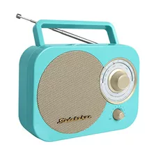 Radio Am/fm Transportable Studebaker Radio En Color Cerceta