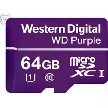 Microsd Wester Digital Purple Clase 10 Videovigilancia, 64gb