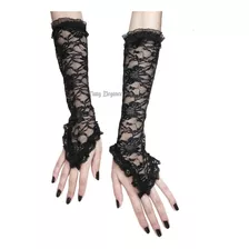 Guantes Mitones Goth Rock Encaje Te062