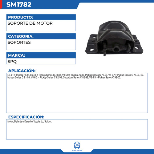 Soporte De Motor Chevrolet C1500 Suburban 1991-1993 V8 5.7 Foto 2