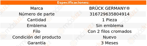 1- Parrilla S/emblema C/2 Filos Crom Vento 2014/2016 Bruck Foto 2