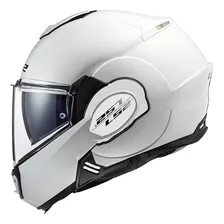 Capacete Ls2 Ff399 Valiant Monocolor Branco Articulado