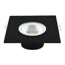 Spot Embutir Led 5w Quadrado Preto Fosco Br Frio 6500k Avant