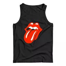 Musculosa Negra Algodon Rock Internacional Bandas Todas