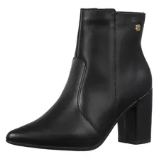 Bota Bico Fino Feminina Fashion Scarpin Coturno Salto Grosso