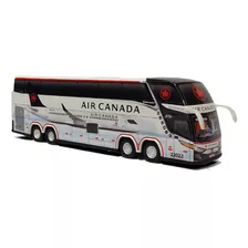 Brinquedo Miniatura Ônibus G7 Air Canadá Gold Branco 30cm
