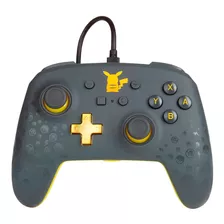 Mando Pro Powera Con Cable Nintendo Switch Pikachu Grey