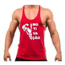 Camiseta Regata Cavada Masculina Academia Treino Motivação