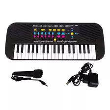 Teclado Musical Infantil 37 Teclas C/ Microfone + Fonte 