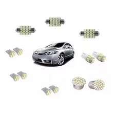 Kit Lampada Led Honda New Civic Pingo Teto Placa Ré 8500k