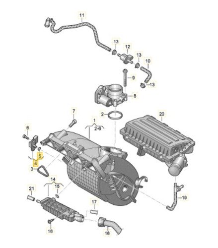 Sensor Presion Absoluta Map Audi Rs5 4.2l V8 2014 Foto 6