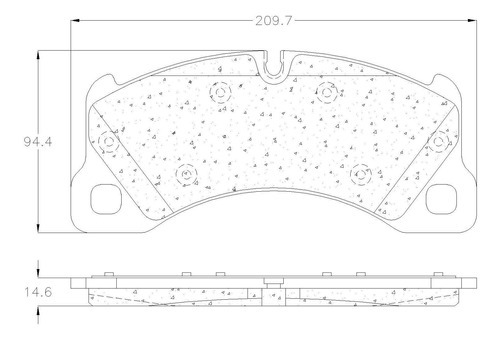 Balata Delantera Grc Prime Porsche Cayenne 2009-2017 Foto 2