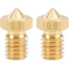 Uxcell 0.8mm 3d Impresora Nozzle Head M6 Reemplazo De Rosca 