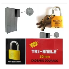 Cadeado Preveção E Proteção Patrimonio 50mm Com 3 Chaves Cor Dourado