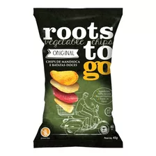 Kit C/04 Chips Mandiocas E Batatas Doce Roxa 45g Roots To Go