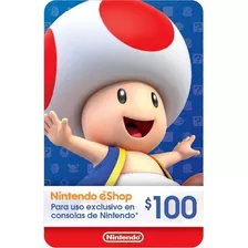 Tarjeta Nintendo Eshop - 100 Mxn Código Digital