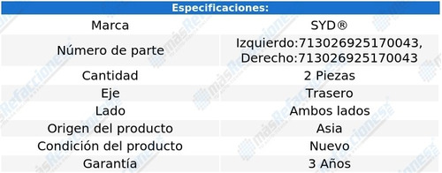 Par Mazas Ruedas Traseras Bmw Z4 10-15 Syd Foto 2