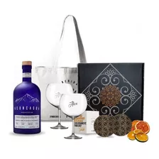 Kit Regalo Gin Aconcagua 750ml. Box + 2 Copas Transparentes