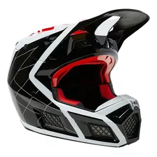 Capacete Motocross Fox V3 Rs Celz Preto Vermelho Branco