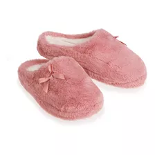 Pantufa Sapatinho Feminina Adulto Inverno Peluciada Rosa