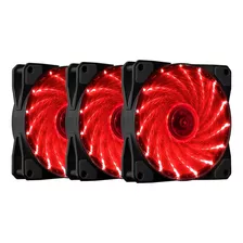 Kit 3 Cooler Fan Led Rgb 120mm Ventoinha P Gabinete Pc Gamer