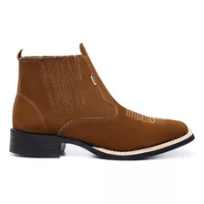 Bota Texana Montaria Rodeio Bico Quadrado Cano Curto Couro