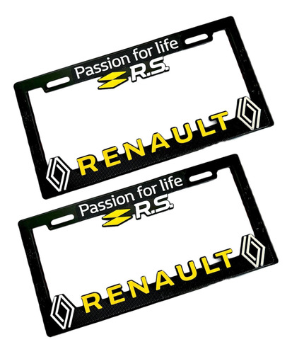 Par De Porta Placas Y Llavero Compatible Con Renault Rs Foto 8