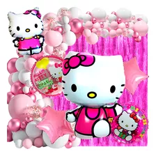 50 Art Globos Hello Kitty Gatita Banderin Kawaii Candy Bar