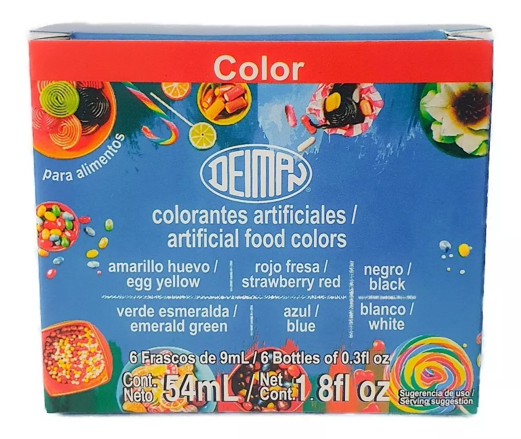 Cajita Multicolor Deiman Colorantes Vegetales Repostería