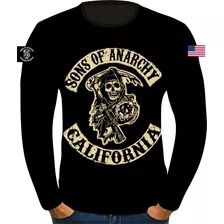 Camisa Manga Longa Série Sons Of Anarchy Samcro Motorcycle