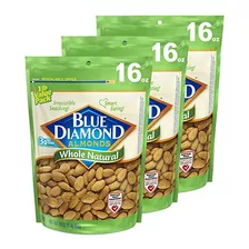 Las Almendras Blue Diamond, Entera Cruda Natural, De 16 Onza