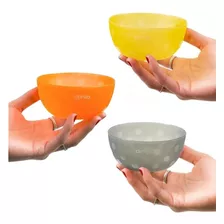 Bowls Tigelas De Alimentação Infantil Bebê Kit Com 3 Clingo Cor Colorido Liso