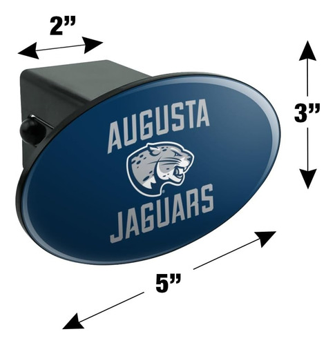 Augusta University Jaguars Logo Oval Tow Hitch Cover Trailer Foto 3