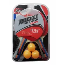 Set Paleta Ping Pong Xushaofa Rocket + Pelotas 