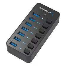 Usb Hub Sabrent 7 Puertos 60w Usb 3.0 Con Switch Individual