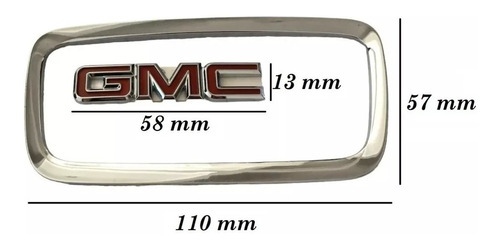 Emblema Volante Original Gmc Rojo Marco Cromo Terrain Denali Foto 3