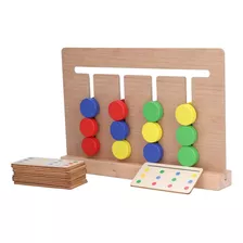 Juego De Lógica De Color De Madera, Juguete Seguro E Interes