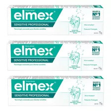 Kit C/ 3 Creme Dental Elmex Sensitive Professional 75g
