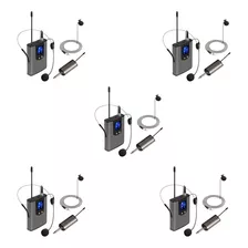 5 Auriculares Inalámbricos Portátiles Y Micrófono De Solapa