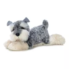 Perro De Peluche Stein Schnauzer Gris Blanco Aurora 21 Cm